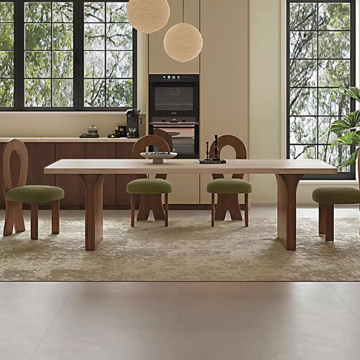MAS-3117 Masdio Modern Travertine Dining Table