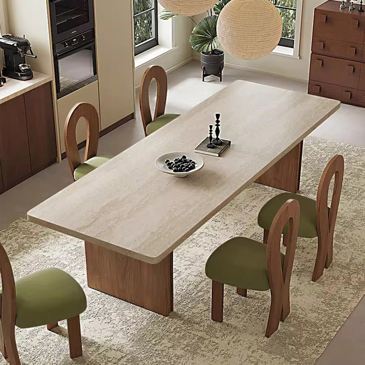 MAS-3117 Masdio Modern Travertine Dining Table