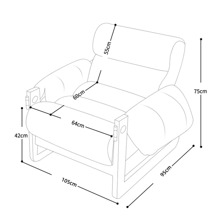MAS-3128 Masdio Modern Leather Lounge Chair