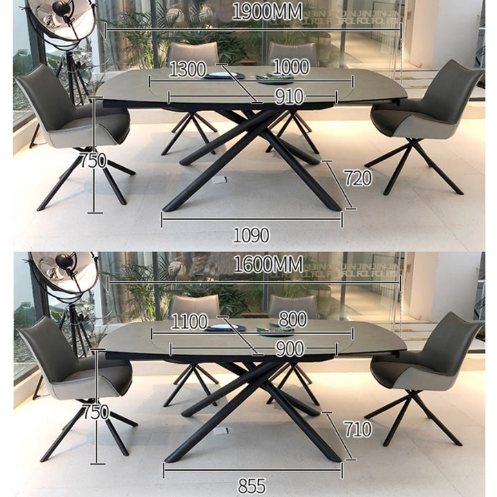 MAS-3135 Masdio Modern Sintered Stone Extendable Dining Table