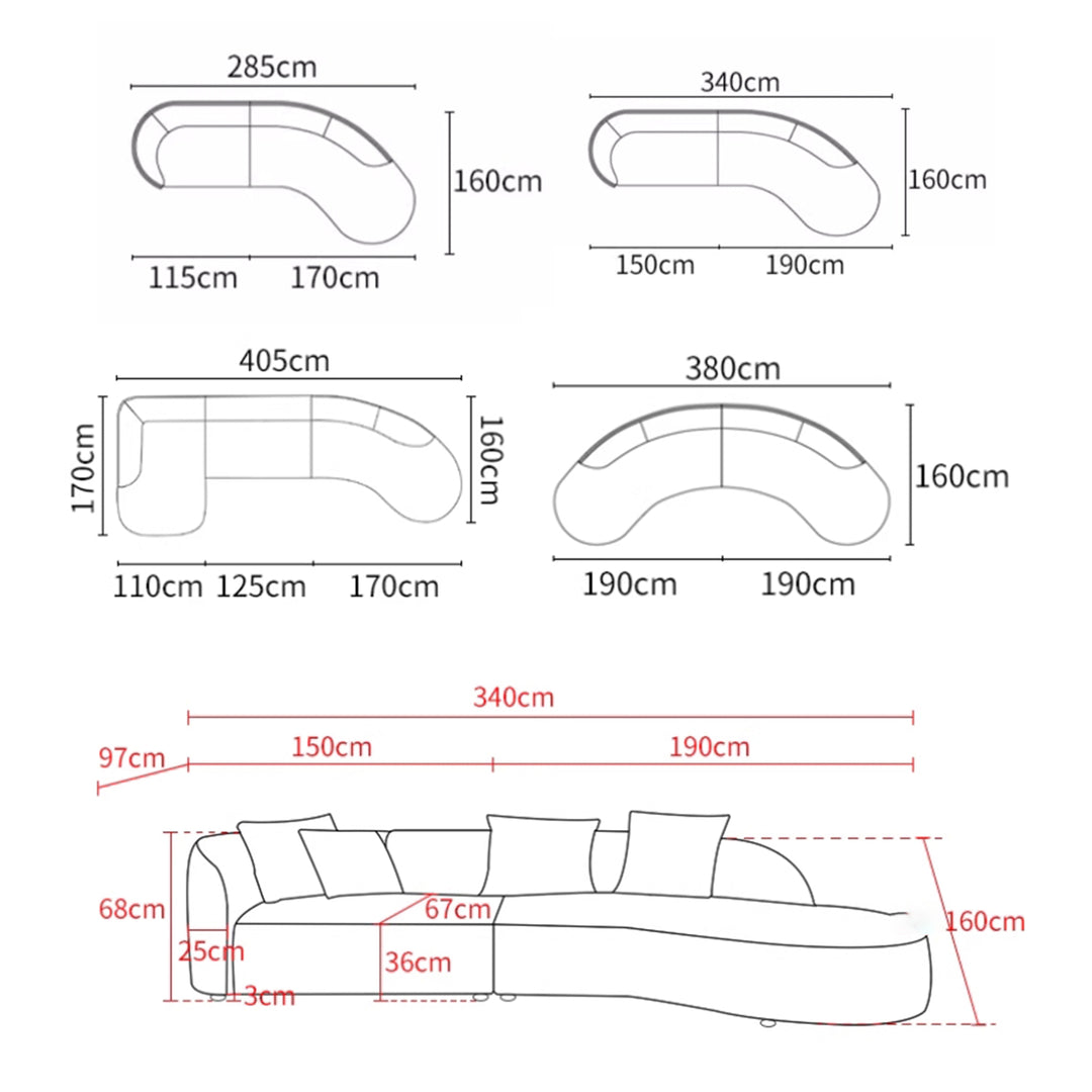 MAS-3153 Masdio Japandi Fabric Sofa