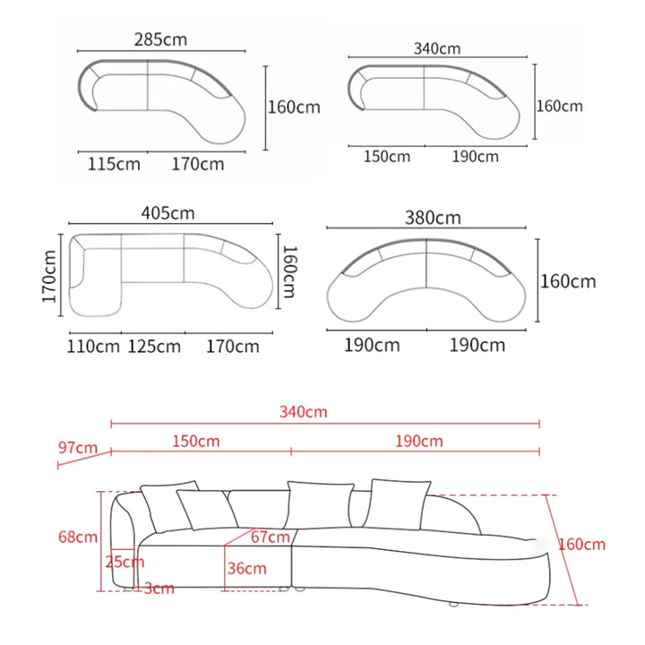 MAS-3153 Masdio Japandi Fabric Sofa