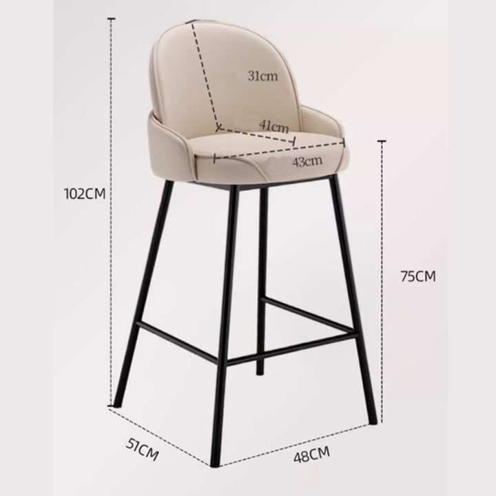 MAS-3156 Masdio Modern Leather Bar Stool