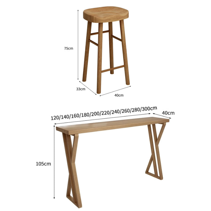 MAS-3157 Masdio Scandinavian Solid Wood Bar Table