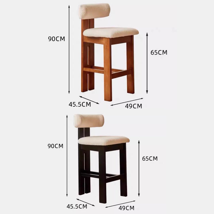 MAS-3168 Masdio Mid-Century Boucle Bar Stool