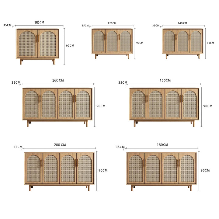 MAS-3174 Masdio Japandi Rattan Sideboard