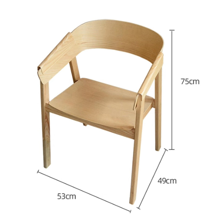 MAS-3176 Masdio Scandinavian Solid Wood Dining Chair