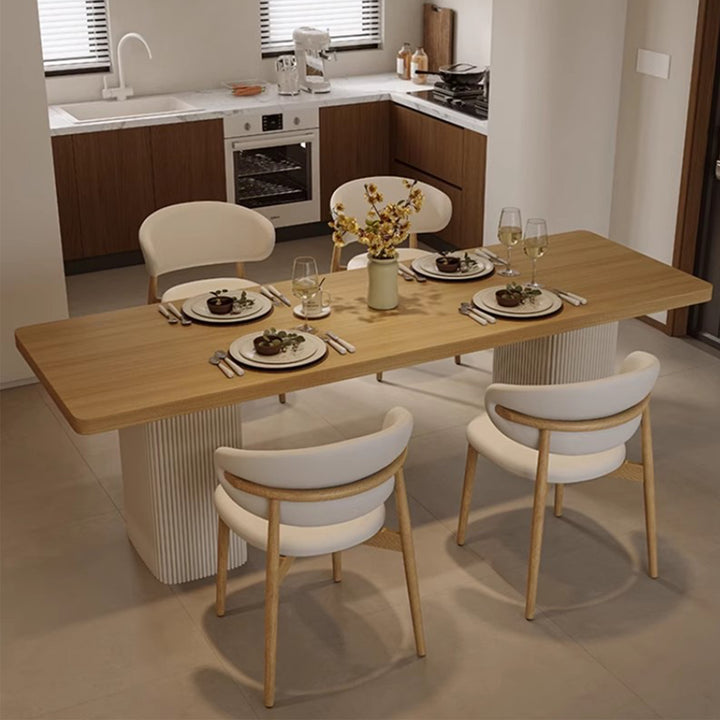 MAS-3189 Japandi Solid Wood Dining Table