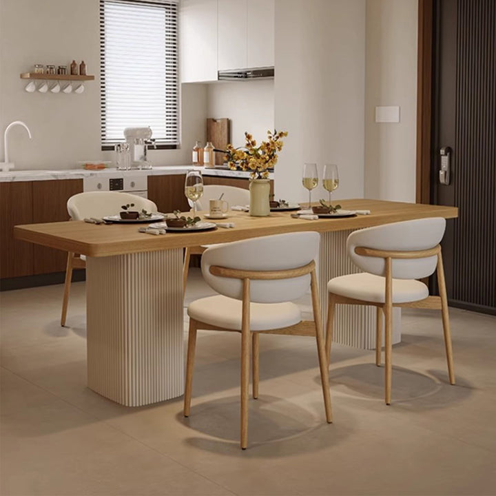 MAS-3189 Japandi Solid Wood Dining Table