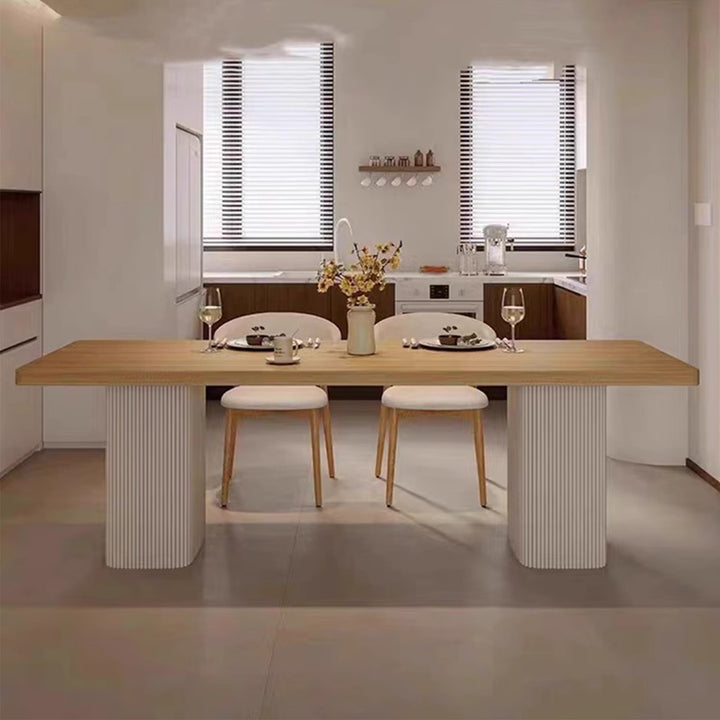 MAS-3189 Japandi Solid Wood Dining Table