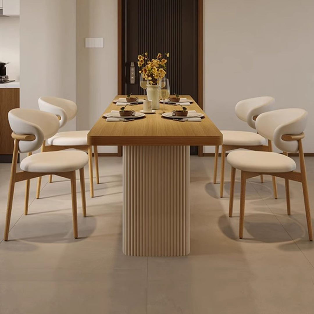 MAS-3189 Japandi Solid Wood Dining Table
