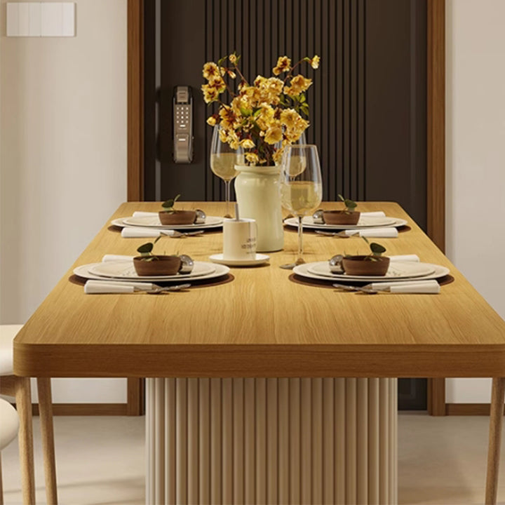MAS-3189 Japandi Solid Wood Dining Table