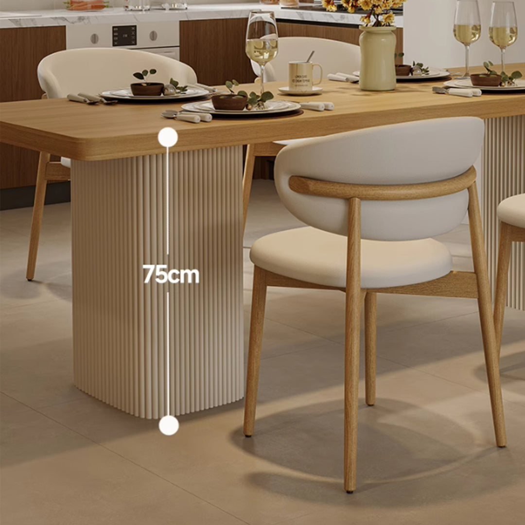 MAS-3189 Japandi Solid Wood Dining Table