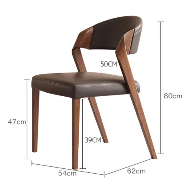 MAS-3208 Masdio Modern Leather Dining Chair (Set of 2)