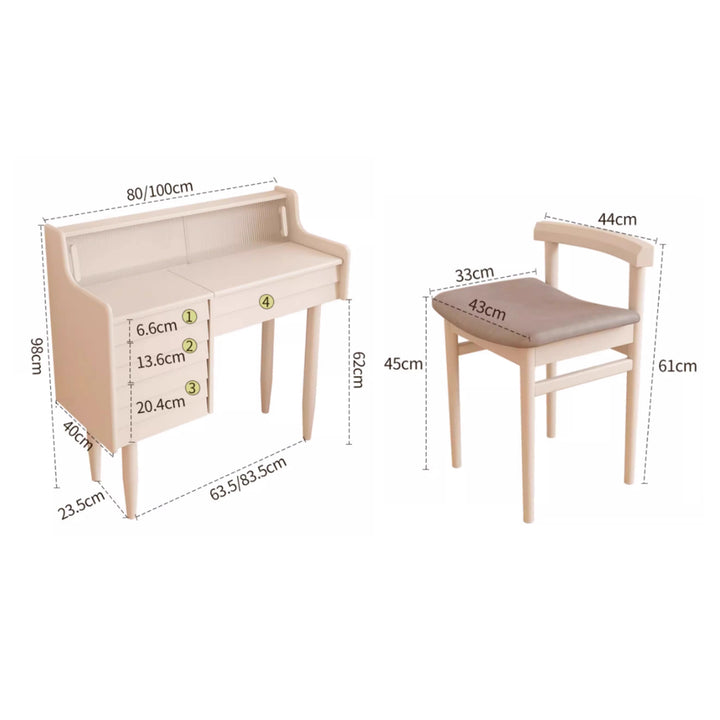 MAS-3240 Masdio Mid Century Vanity Table Set
