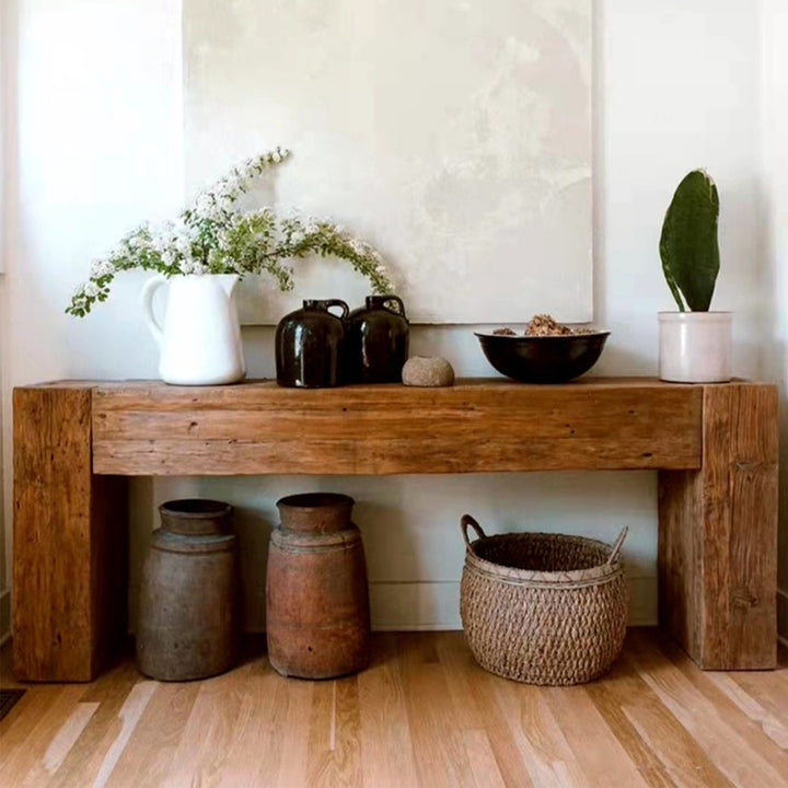 MAS-3242 Masdio Rustic Solid Wood Console Table