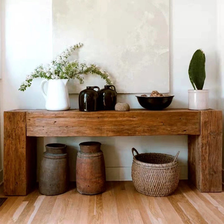 MAS-3242 Masdio Rustic Solid Wood Console Table