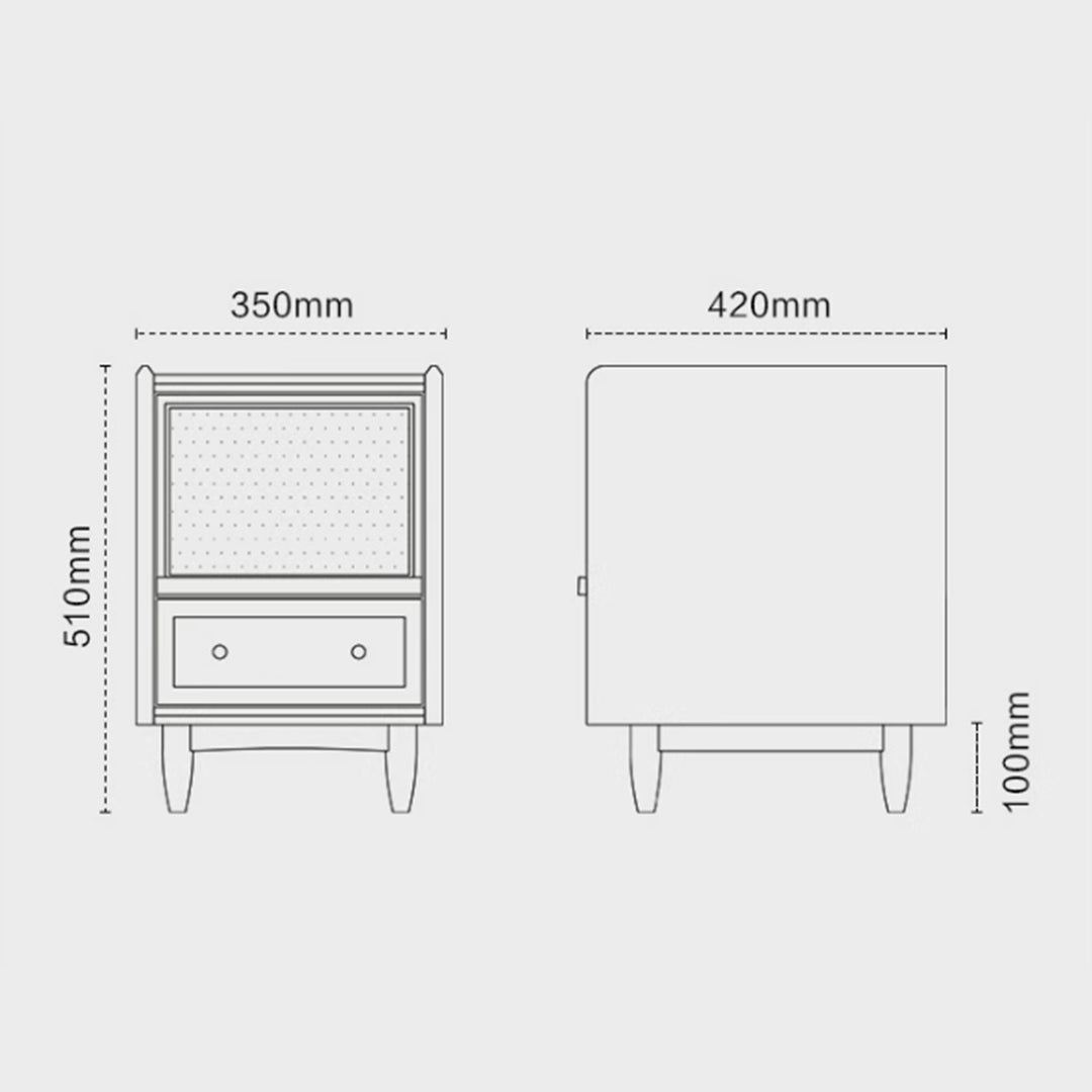 MAS-3248 Masdio Rustic Bedside Table