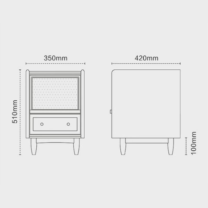 MAS-3248 Masdio Rustic Bedside Table