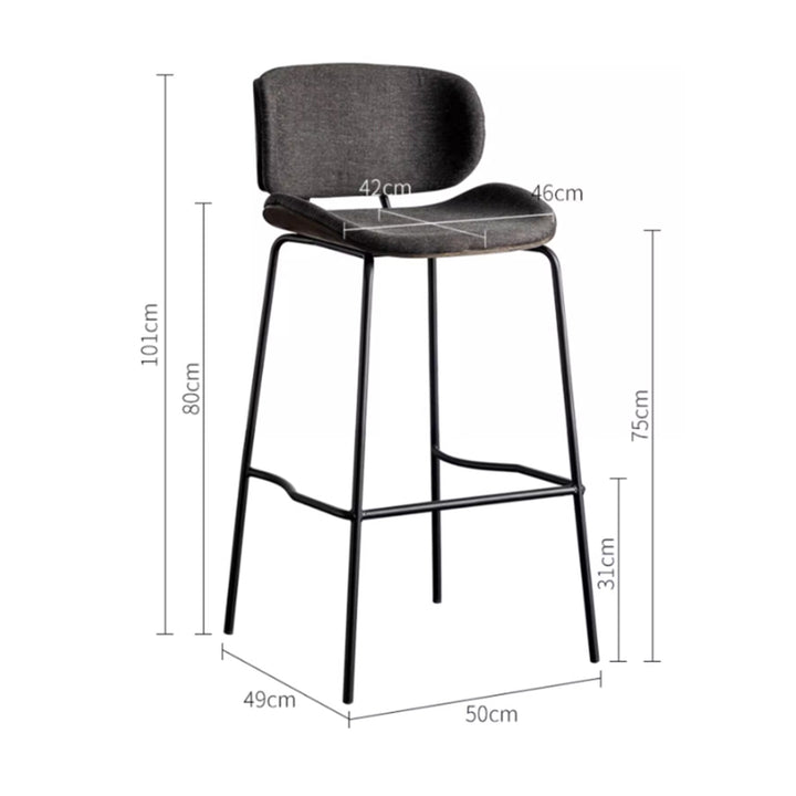 MAS-3254 Masdio Modern Leather Bar Chair