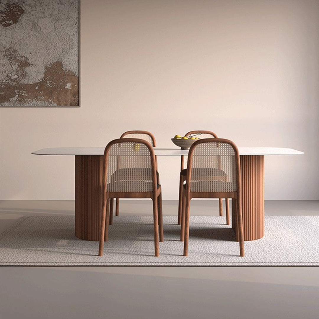 MAS-3256 Masdio Modern Travertine Dining Table