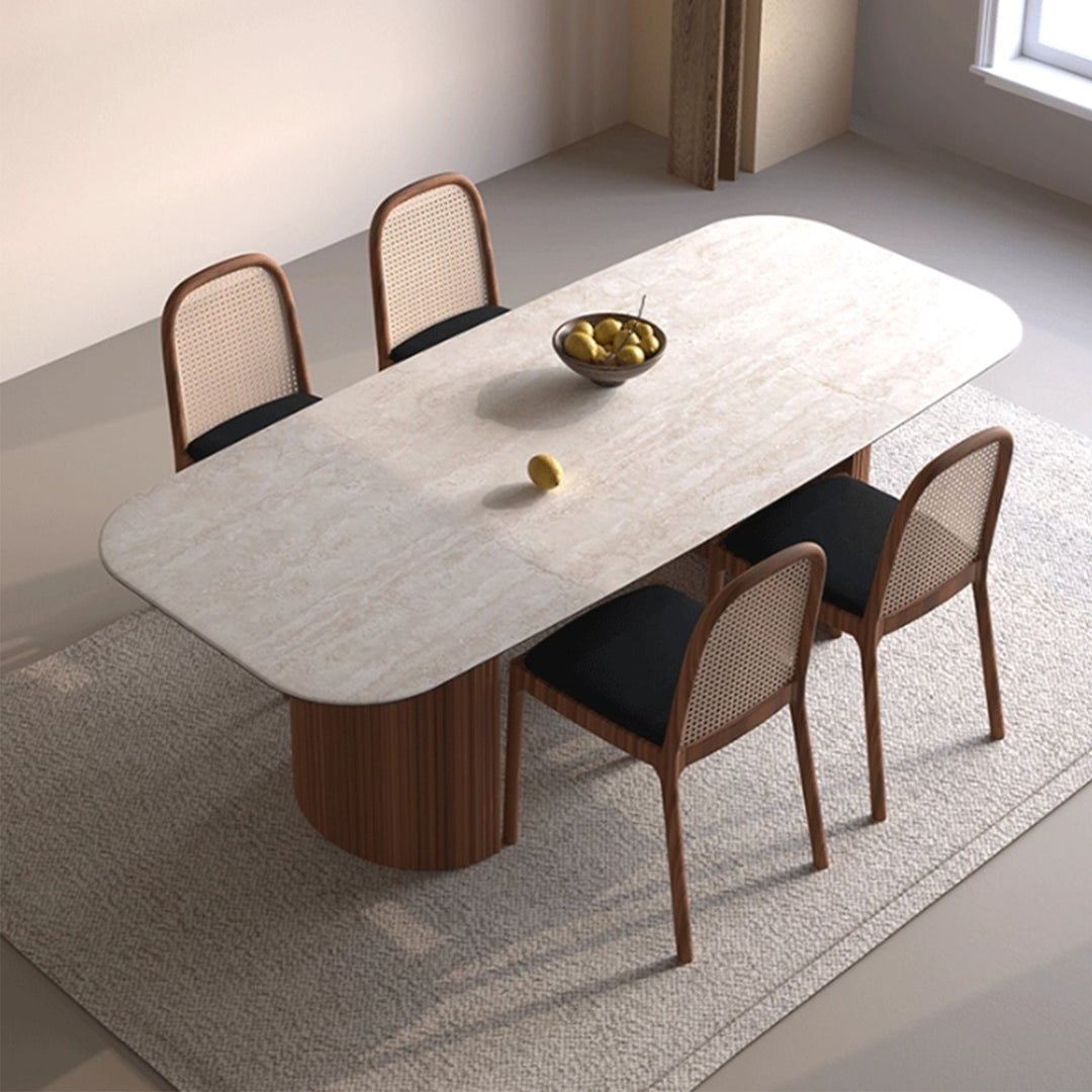 MAS-3256 Masdio Modern Travertine Dining Table