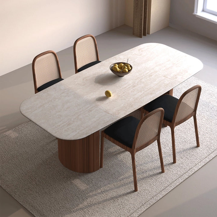 MAS-3256 Masdio Modern Travertine Dining Table