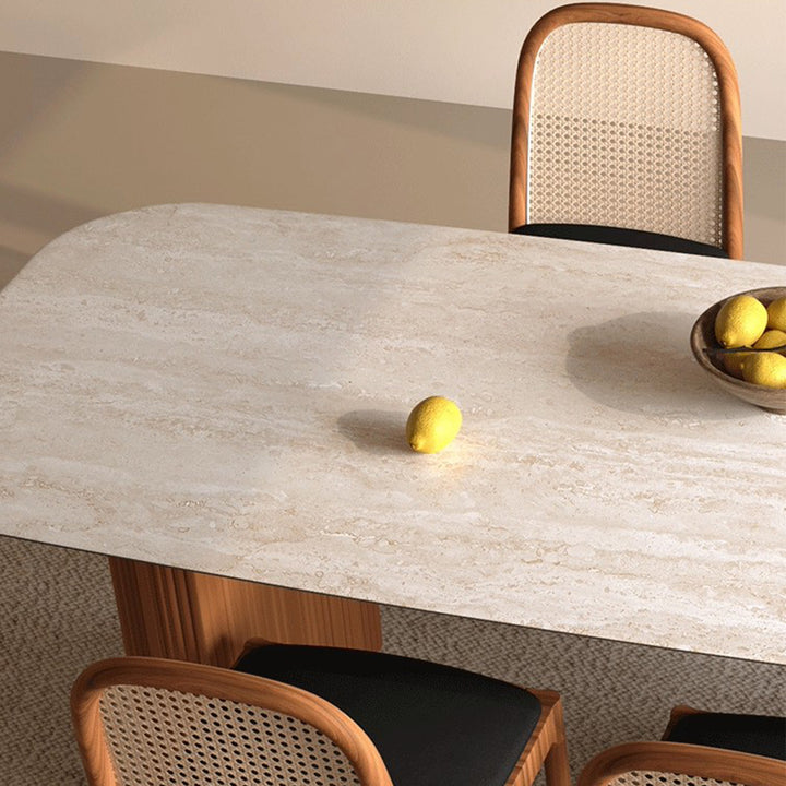 MAS-3256 Masdio Modern Travertine Dining Table