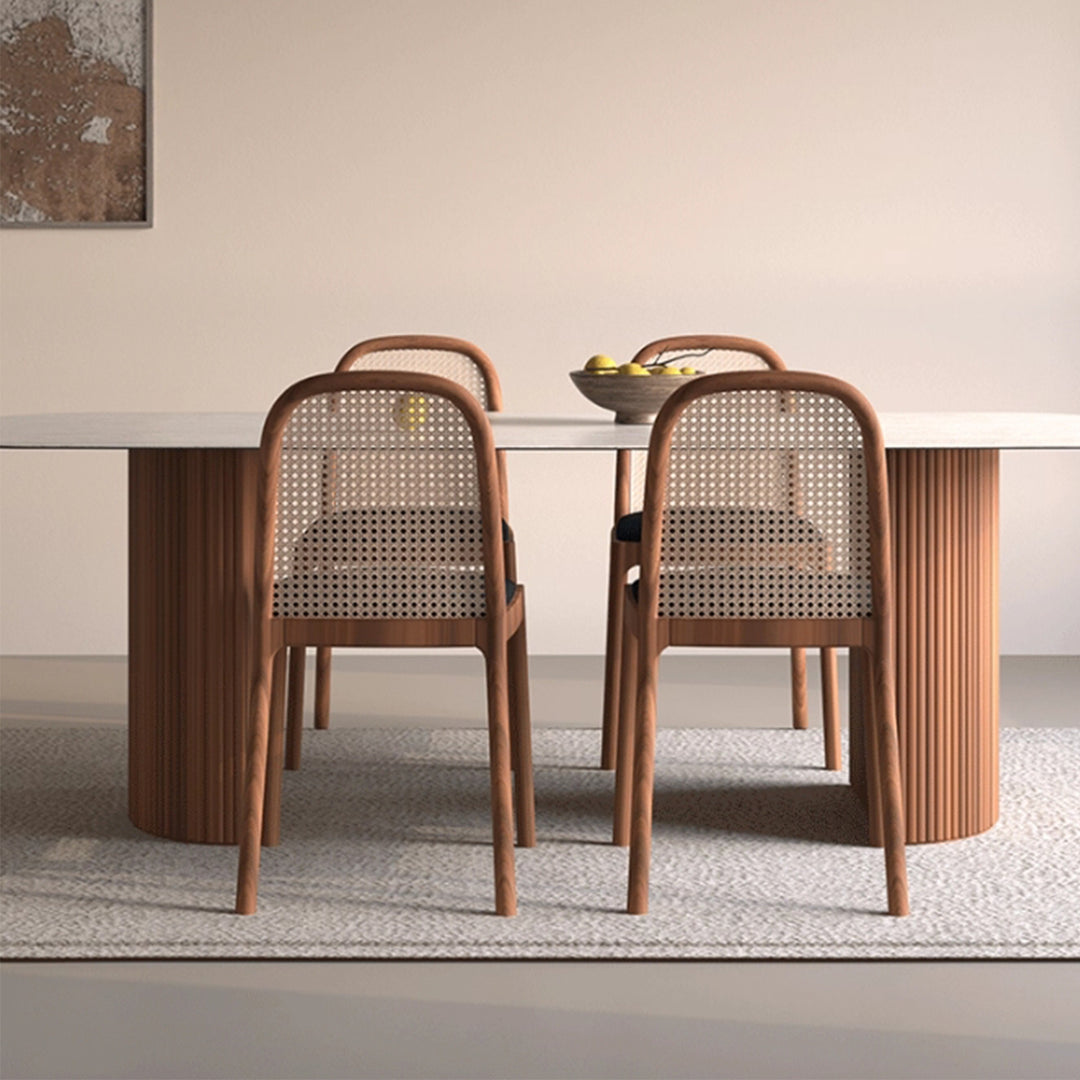 MAS-3256 Masdio Modern Travertine Dining Table