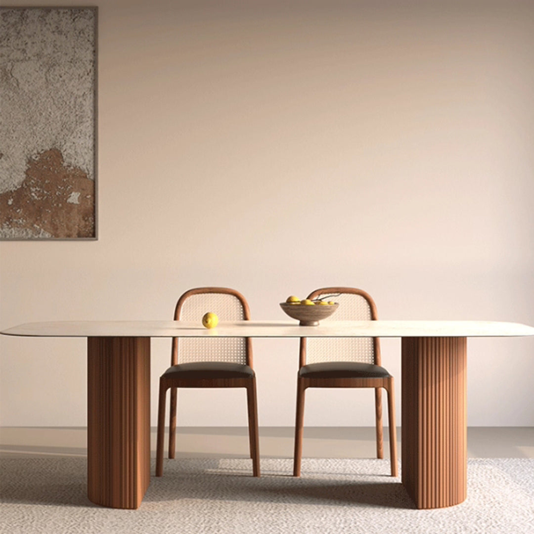 MAS-3256 Masdio Modern Travertine Dining Table