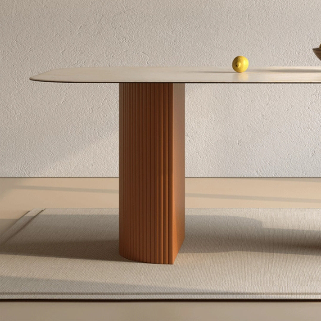 MAS-3256 Masdio Modern Travertine Dining Table