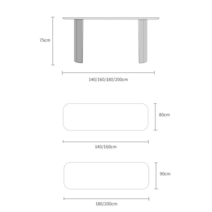MAS-3256 Masdio Modern Travertine Dining Table