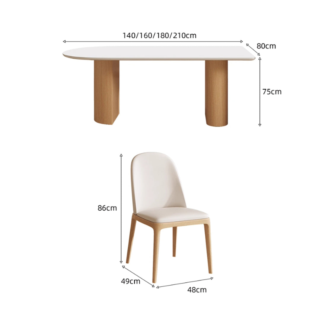 MAS-3258 Masdio Japandi Solid Wood Dining Table