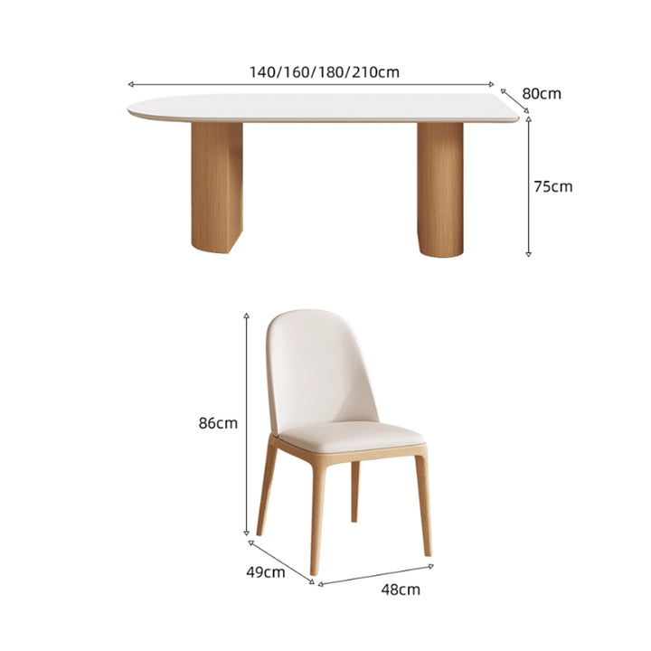 MAS-3258 Masdio Japandi Solid Wood Dining Table