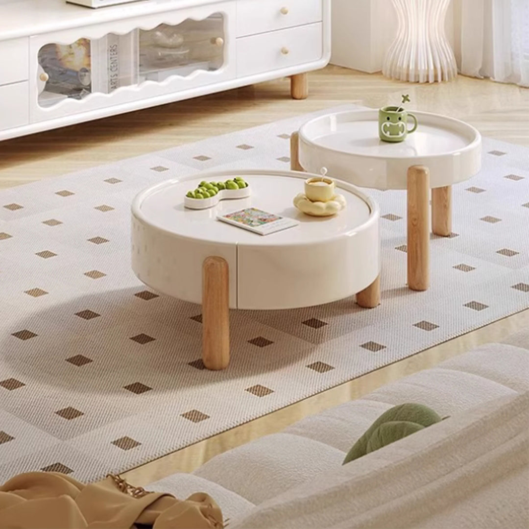 MAS-3268 Masdio Japandi Solid Wood Round Coffee Table