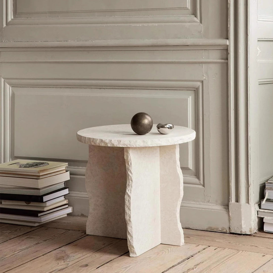 MAS-3280 Masdio Modern Travertine Side Table