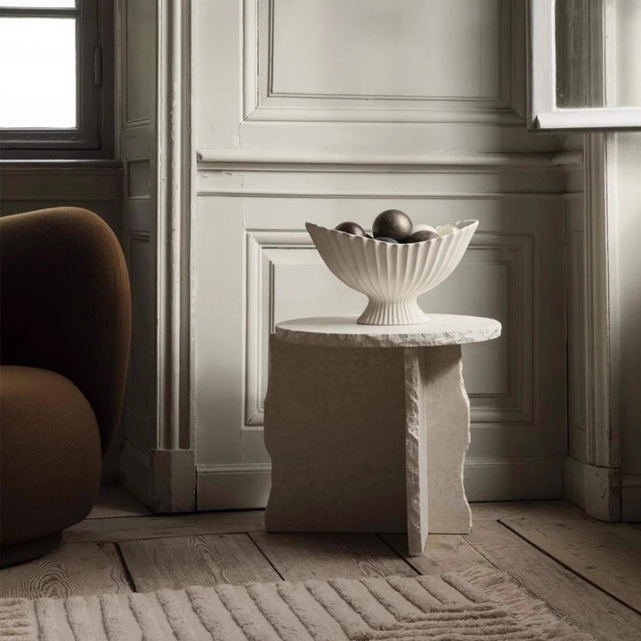 MAS-3280 Masdio Modern Travertine Side Table