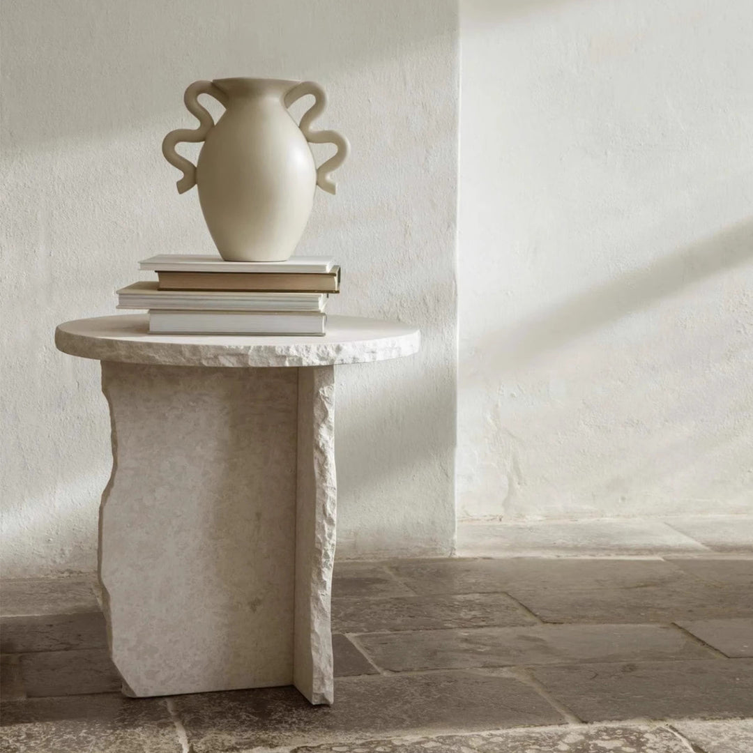 MAS-3280 Masdio Modern Travertine Side Table