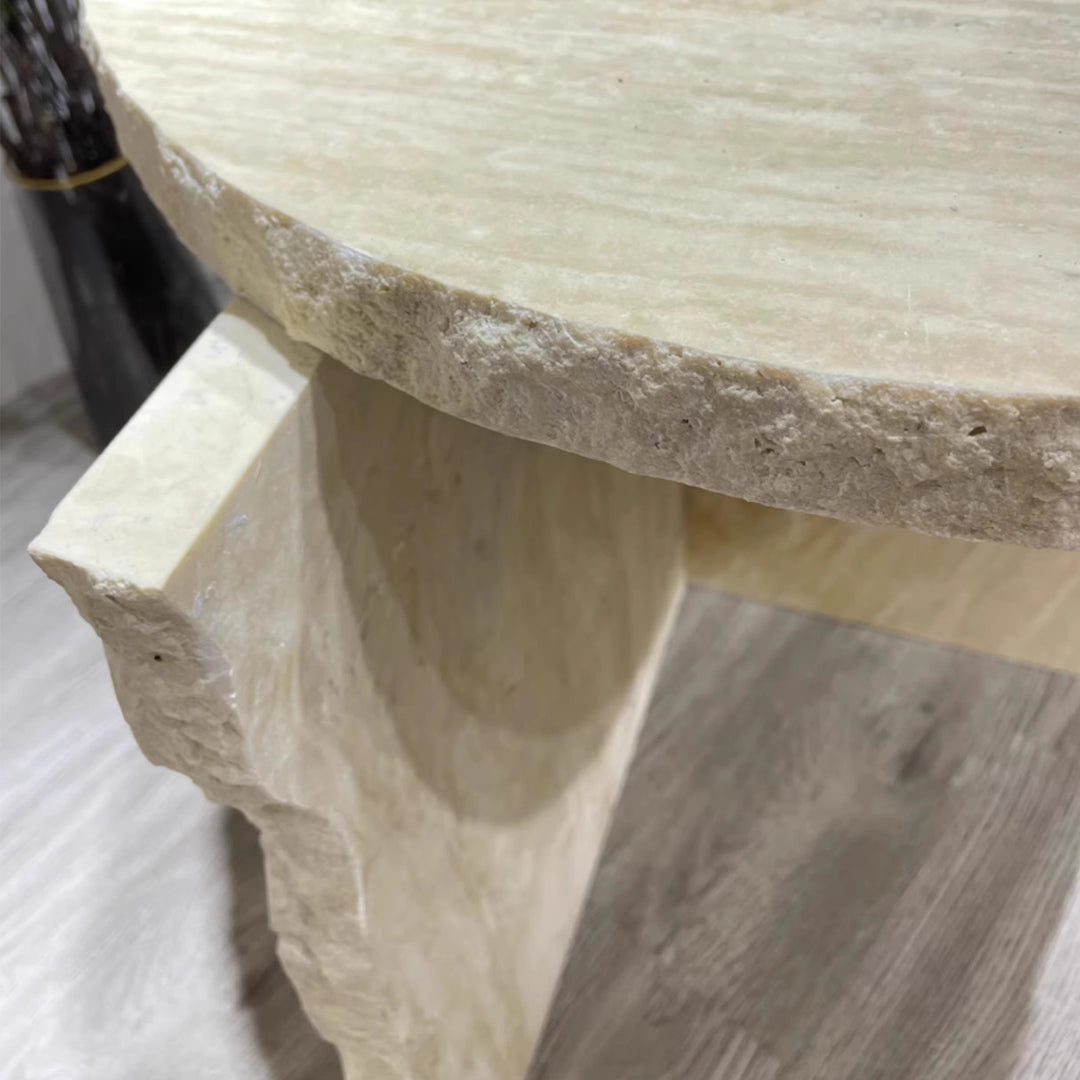 MAS-3280 Masdio Modern Travertine Side Table