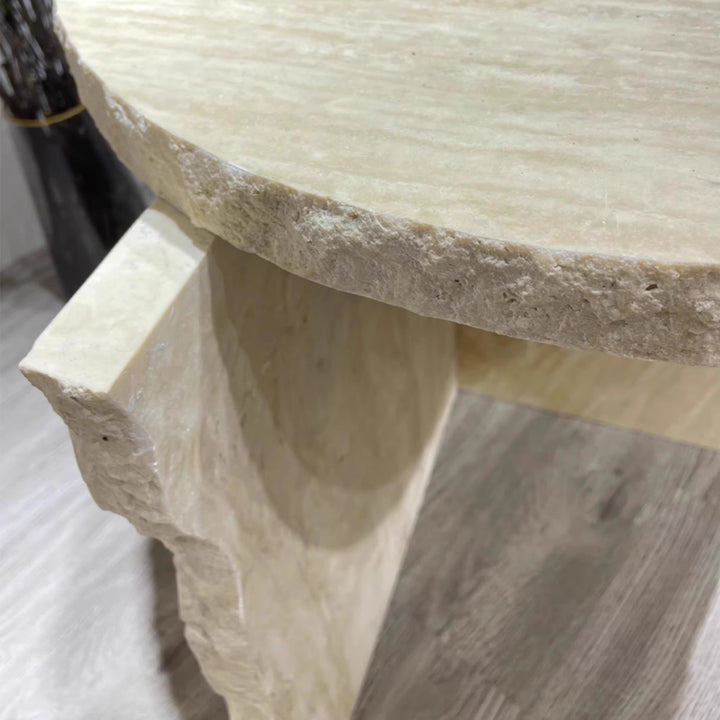 MAS-3280 Masdio Modern Travertine Side Table