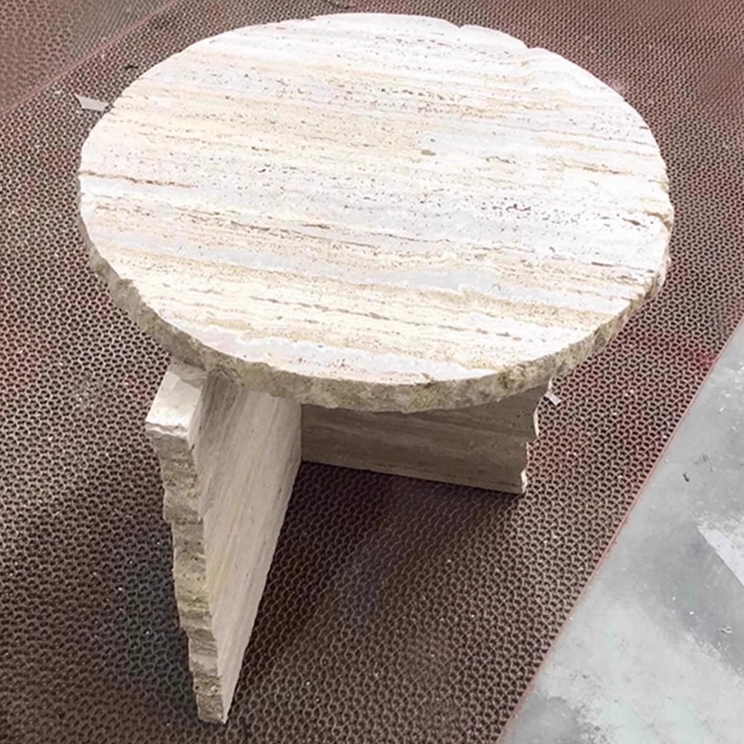 MAS-3280 Masdio Modern Travertine Side Table