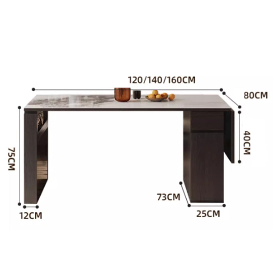 MAS-3285 Masdio Modern Extendable Sintered Stone Dining Table