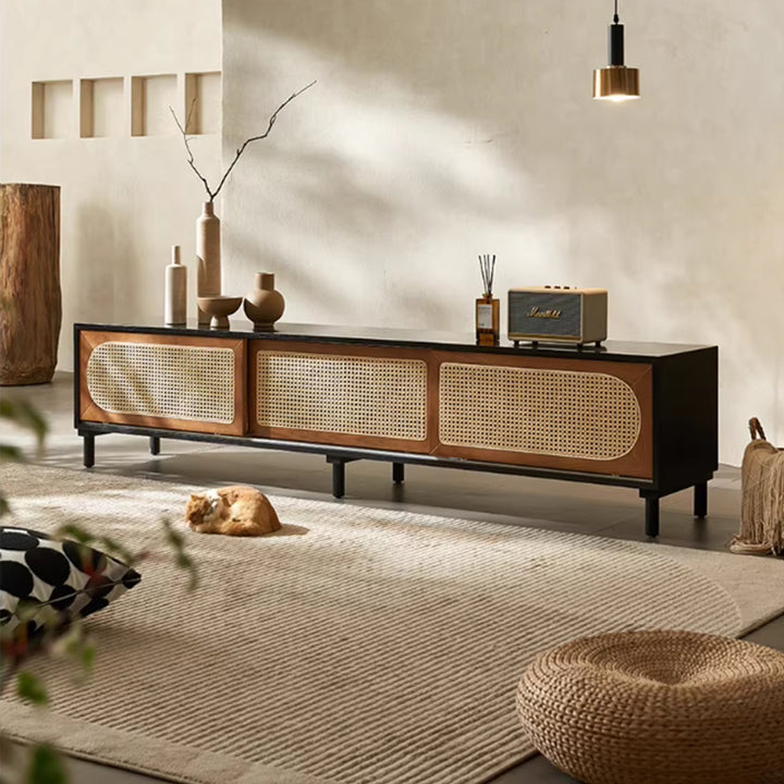 MAS-3295 Masdio Rattan Solid Wood TV Console