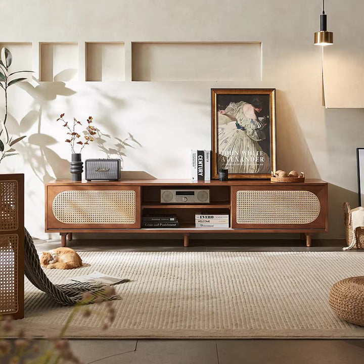 MAS-3295 Masdio Rattan Solid Wood TV Console