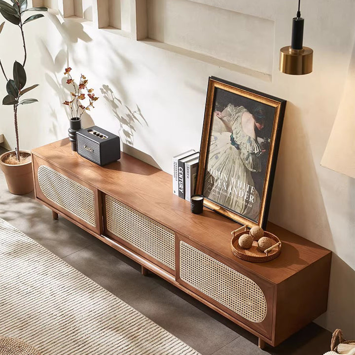 MAS-3295 Masdio Rattan Solid Wood TV Console