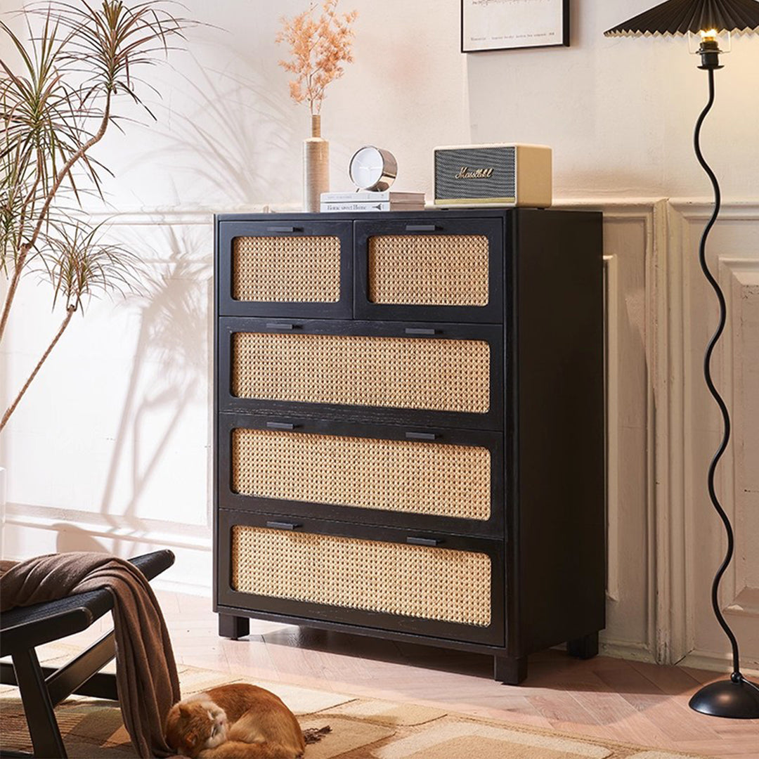 MAS-3303 Masdio Solid Black Rattan Ashwood