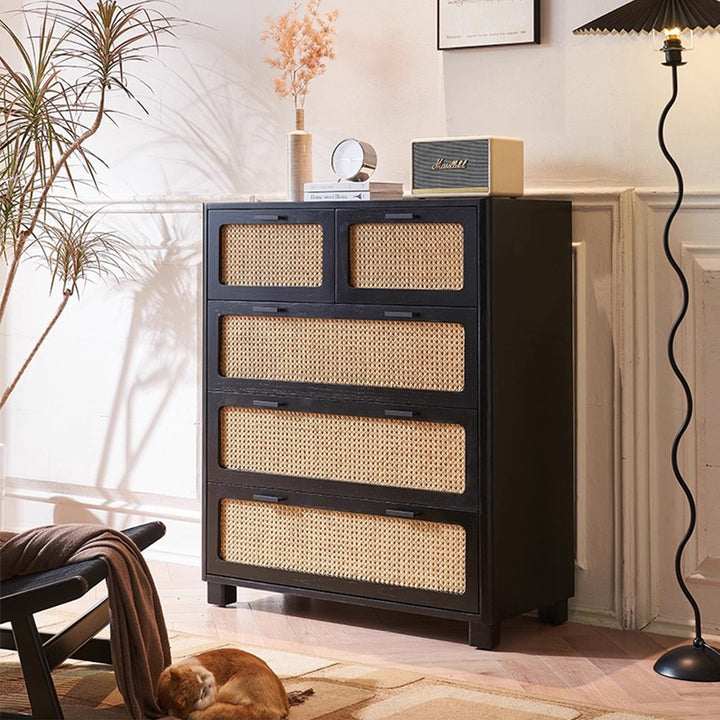MAS-3303 Masdio Solid Black Rattan Ashwood