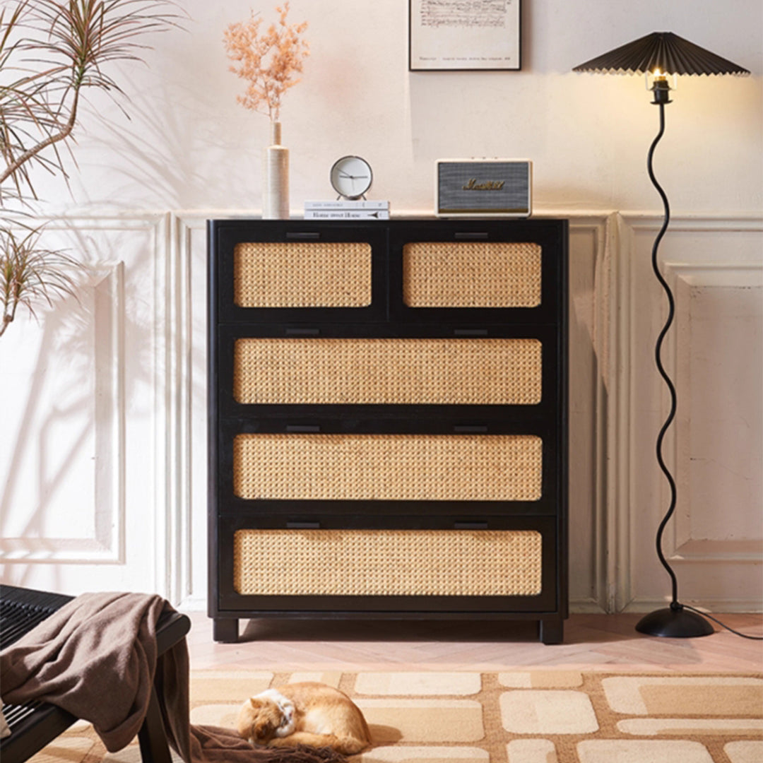 MAS-3303 Masdio Solid Black Rattan Ashwood