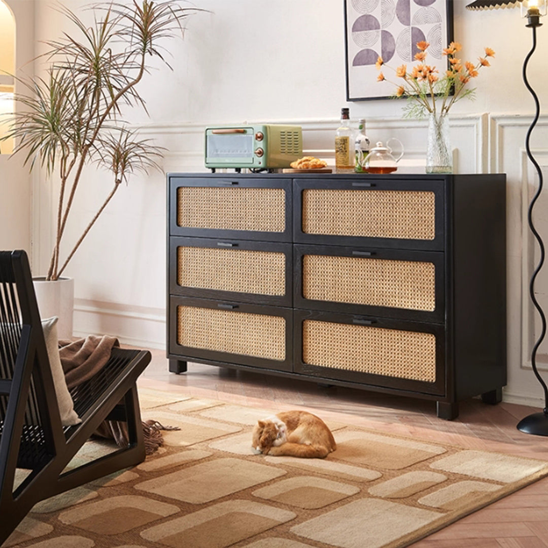 MAS-3303 Masdio Solid Black Rattan Ashwood