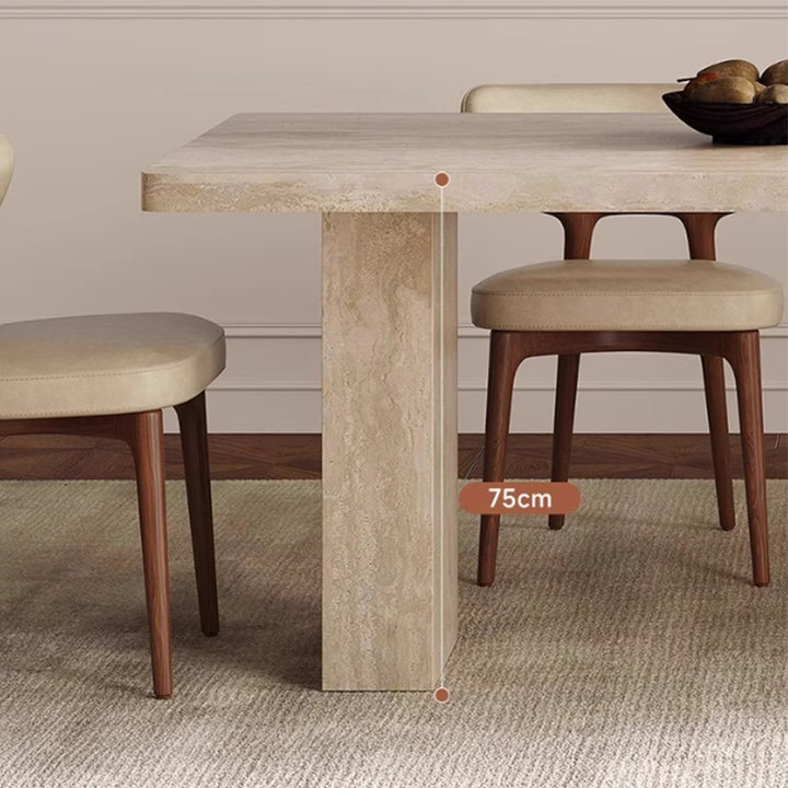 MAS-3306 Masdio Travertine Dining Table and chairs